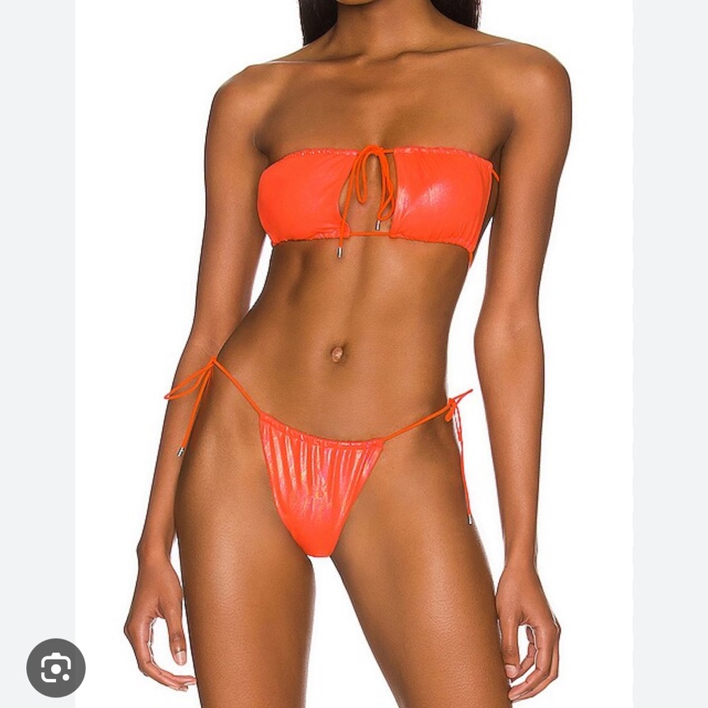 Lovewave by Revolve shiny Orange Bikini Set